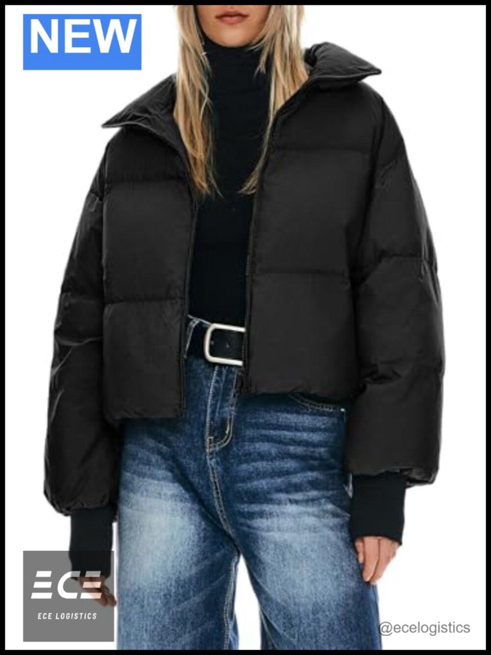 Orolay Cropped Down Puffer Jacket Oversized Winter Coat